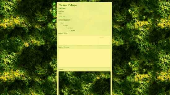 preview image of Foliage theme, with lots of green and leafy bg