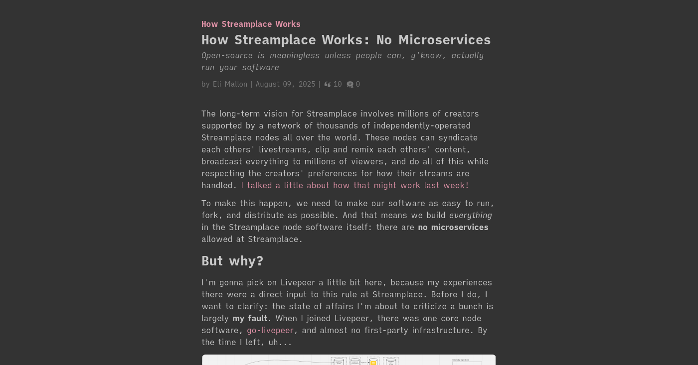 How Streamplace Works: No Microservices