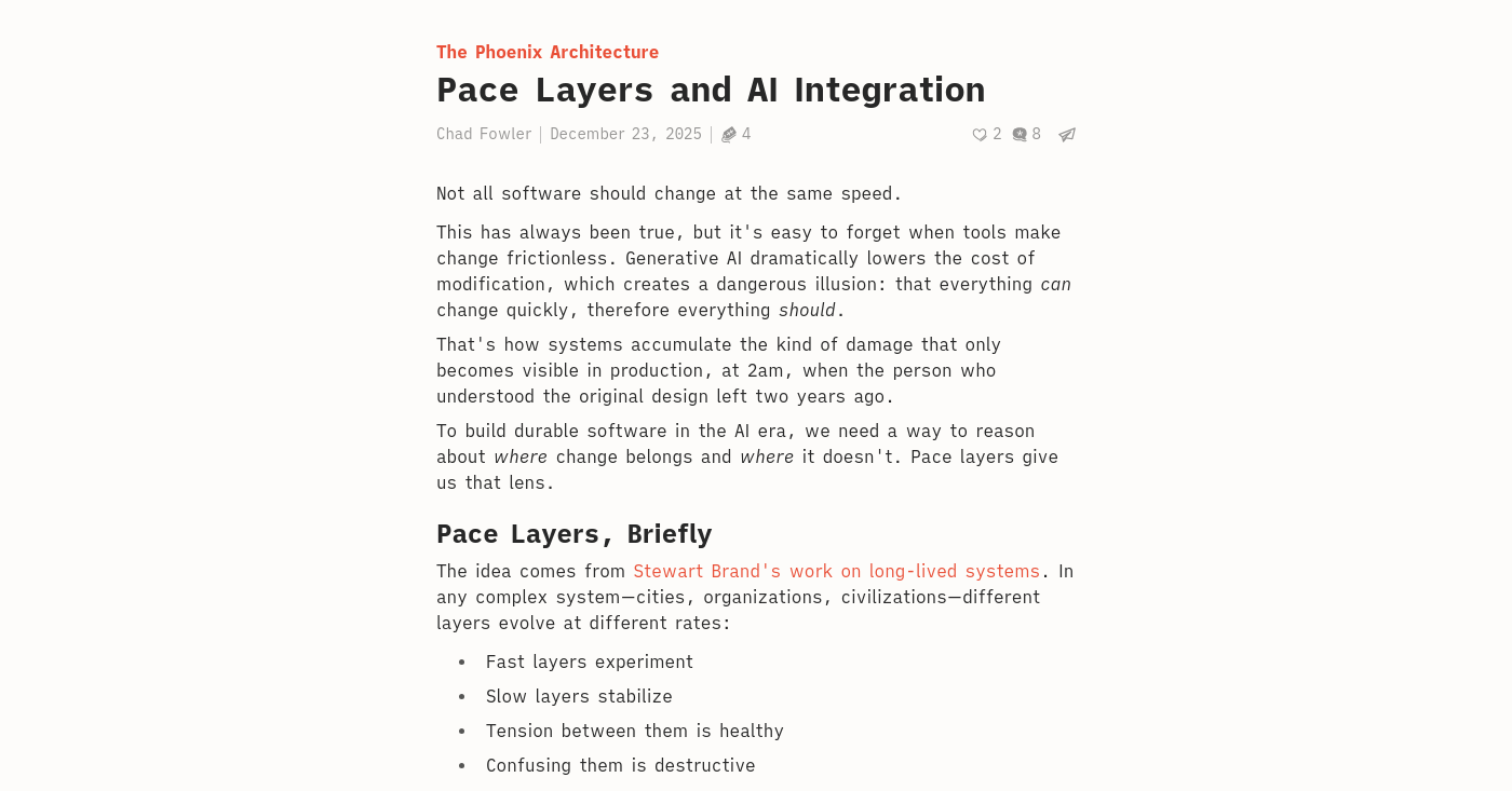 Pace Layers and AI Integration